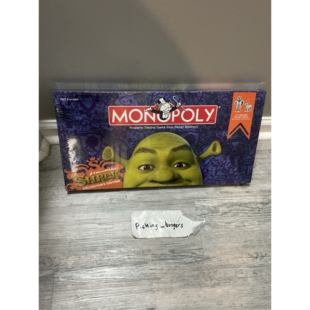 Shrek Monopoly Collector's Edition 2007 Board Game Hasbro New Sealed